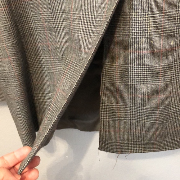 Bellamin sport coat Men's 40R houndstooth plaid gray red wool blazer suit coat - Picture 9 of 14